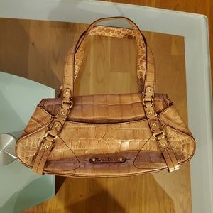New! Cole Haan Leather Village Croc Handbag